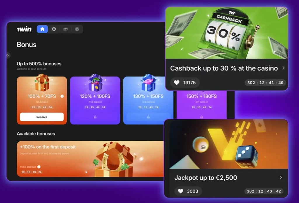 1win Casino Bonuses